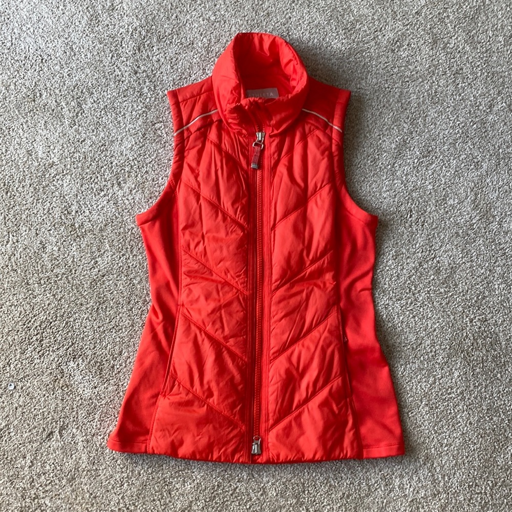 Athleta Bright Red Quilted Performance Vest